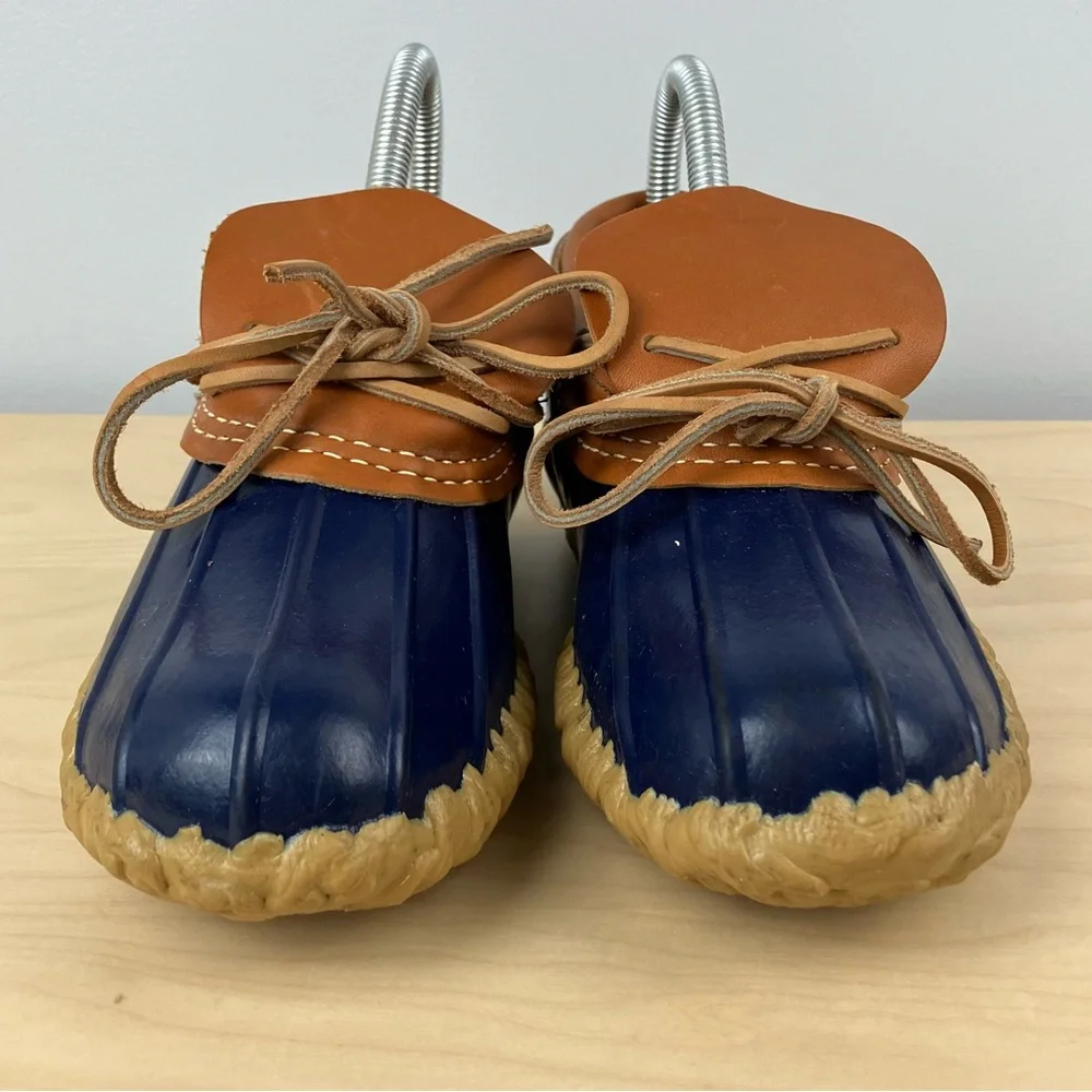 L.L. Bean Navy Blue and Brown Women's Winter Duck Boots
